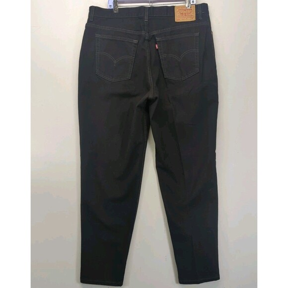 Levis 550 Black Denim Jeans Made In USA Women's 20W Tapered Leg - Picture 2 of 8